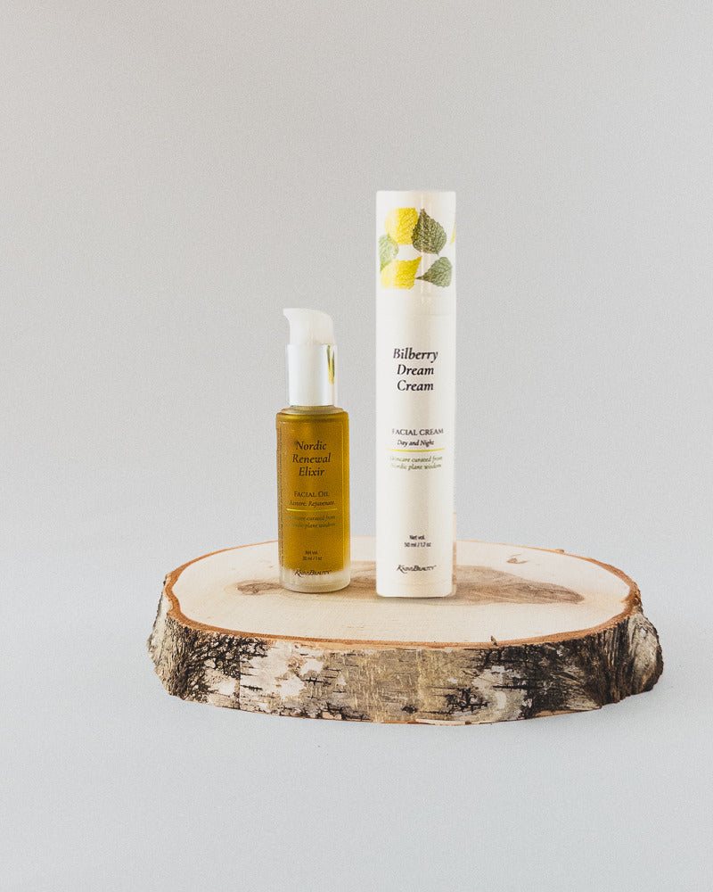 The Midsummer Duo – Bilberry Dream Cream Moisturizer & Nordic Renewal Elixir Facial Oil